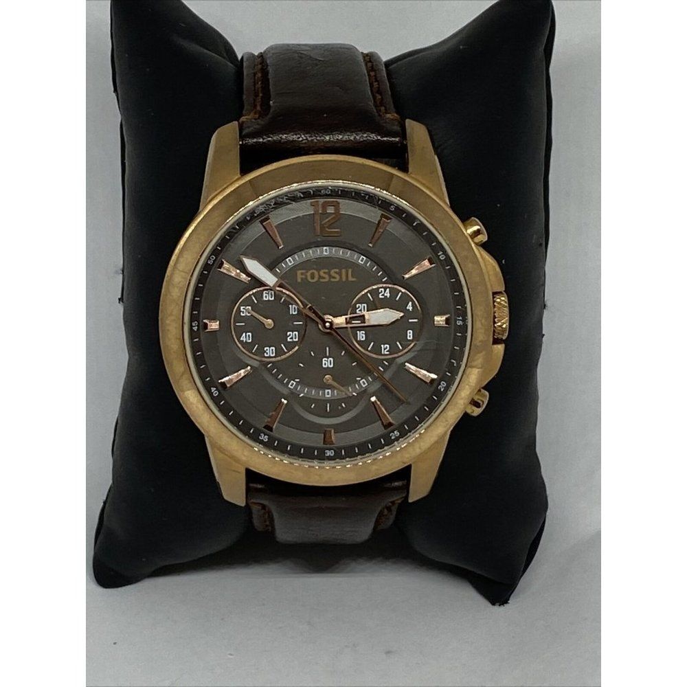 Fossil Grant FS4648 Men Brown Leather Analog Brown